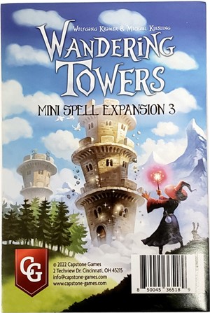 2!CAPABTOW04 Wandering Towers Board Game: Mini-Spell Expansion 3 published by Capstone Games