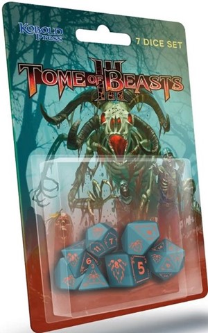 2!KOB9412 Dungeons And Dragons RPG: Tome Of Beasts 3 7-Dice Set published by Paizo Publishing