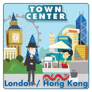 2!LDR143020 Town Center Board Game: London And Hong Kong Expansion published by LudiCreations