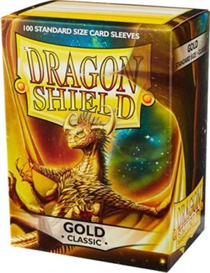 ARCT10006S 100 x Gold Classic Standard Card Sleeves 63.5mm x 88m (Dragon Shield) published by Arcane Tinmen