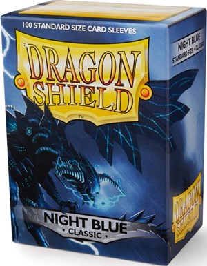 ARCT10042S 100 x Night Blue Classic Standard Card Sleeves 63.5mm x 88m (Dragon Shield) published by Arcane Tinmen