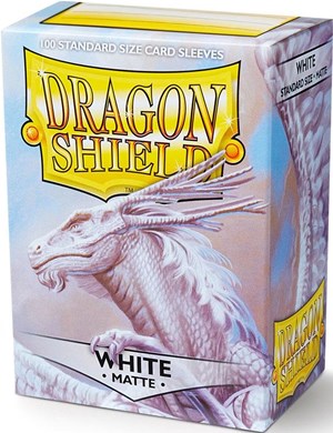 ARCT11005S 100 x White Standard Card Sleeves 63.5mm x 88mm (Dragon Shield) published by Arcane Tinmen