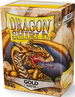 ARCT11006S 100 x Gold Standard Card Sleeves 63.5mm x 88mm (Dragon Shield) published by Arcane Tinmen