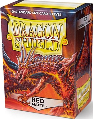 ARCT11007S 100 x Red Standard Card Sleeves 63.5mm x 88mm (Dragon Shield) published by Arcane Tinmen