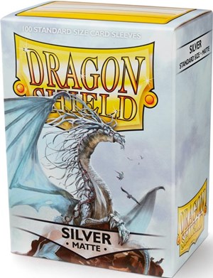 ARCT11008S 100 x Silver Standard Card Sleeves 63.5mm x 88mm (Dragon Shield) published by Arcane Tinmen