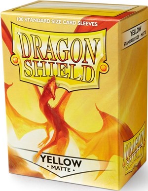 ARCT11014S 100 x Yellow Standard Card Sleeves 63.5mm x 88mm (Dragon Shield) published by Arcane Tinmen