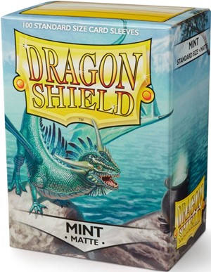 ARCT11025S 100 x Mint Standard Card Sleeves 63.5mm x 88mm (Dragon Shield) published by Arcane Tinmen