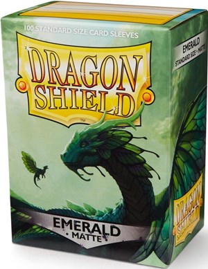 ARCT11036S 100 x Emerald Matte Standard Card Sleeves 63.5mm x 88mm (Dragon Shield) published by Arcane Tinmen