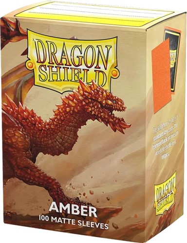 ARCT11059 100 x Amber Matte Standard Card Sleeves 63.5mm x 88mm (Dragon Shield) published by Arcane Tinmen