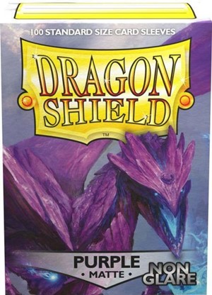 ARCT11809S 100 x Purple Non Glare Matte Standard Card Sleeves 63.5mm x 88mm (Dragon Shield) published by Arcane Tinmen