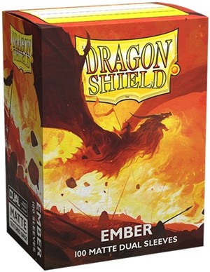 2!ARCT15054 100 x Ember Dual Matte Standard Card Sleeves (Dragon Shield) published by Arcane Tinmen