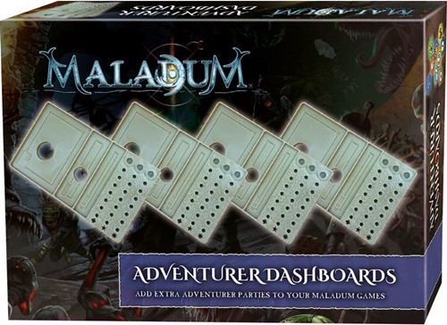 BATBSGMDA001 Maladum Board Game: Adventurer Dashboards published by Battle Systems Ltd