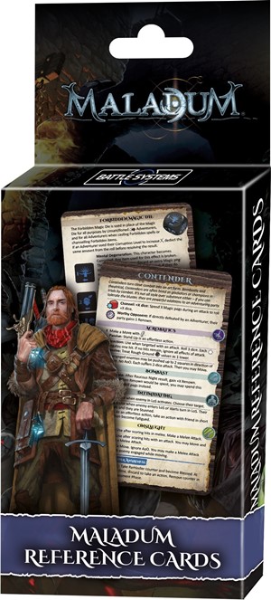 3!BATBSGMDA003 Maladum Board Game: Reference Cards published by Battle Systems Ltd