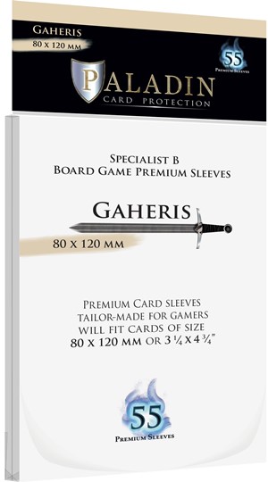 BNDPGAH 55 x Paladin Card Sleeves: Gaheris (80mm x 120mm) published by Board And Dice