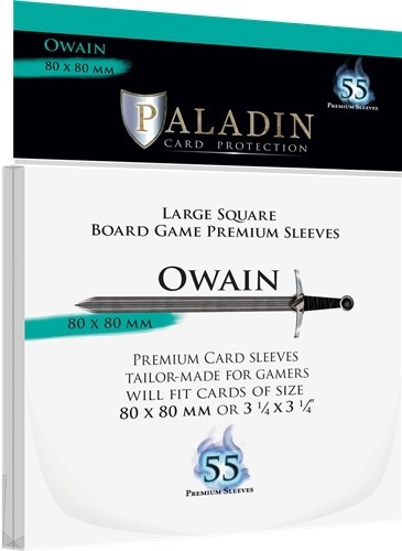 BNDPOWA 55 x Paladin Card Sleeves: Owain (80mm x 80mm) published by Board And Dice