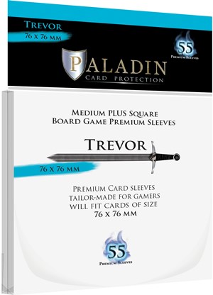 2!BNDPTRE 55 x Paladin Card Sleeves: Trevor (76mm x 76mm) published by Board And Dice