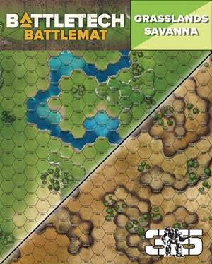 CAT35800D BattleTech: Battle Mat Grasslands Savanna published by Catalyst Game Labs