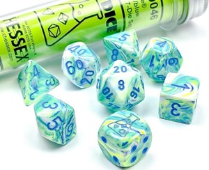 2!CHX30046 Chessex Luminary Lab 7 Dice Set - Garden with Blue published by Chessex