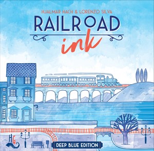 CMNSRRI001 Railroad Ink Board Game: Deep Blue Edition published by CoolMiniOrNot