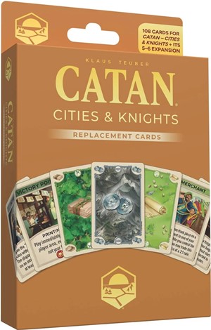 2!CN3282 Catan Board Game: 6th Edition Cities And Knights Replacement Cards published by Catan Studios
