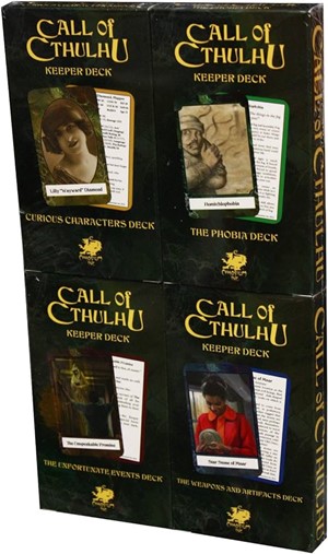 CT23184X Call of Cthulhu RPG: 4 Keeper Decks 2nd Edition published by Chaosium