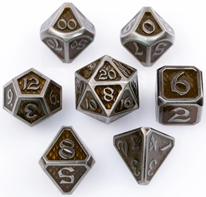 2!DHDM0202060 7pc RPG Dice Set: Drakona Gemtooth Diaphan published by Die Hard Dice