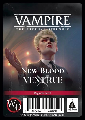 DMGBC0038 Vampire The Eternal Struggle (VTES): 5th Edition New Blood: Ventrue Starter Deck (Damaged) published by Black Chantry