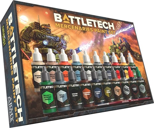 DMGCAT35PS2 BattleTech: Mercenaries Paint Set (Damaged) published by Catalyst Game Labs