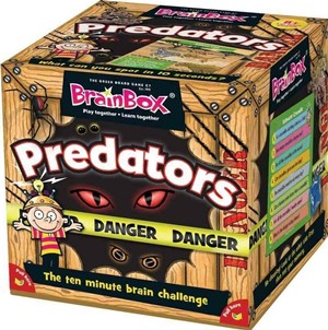 DMGGRE90053 Brainbox Game: Predators (55 Cards) (Damaged) published by Green Board Games