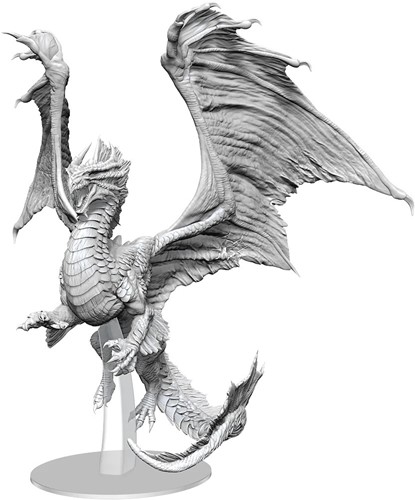 DMGWZK90565 Dungeons And Dragons Nolzur's Marvelous Unpainted Minis: Adult Bronze Dragon (Damaged) published by WizKids Games