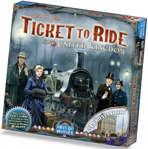 DOW720123 Ticket To Ride Board Game Map Collection: Volume 5 - United Kingdom And Pennsylvania published by Days Of Wonder