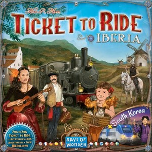 2!DOW720138 Ticket To Ride Board Game Map Collection: Volume 8 - Iberia And South Korea published by Days Of Wonder