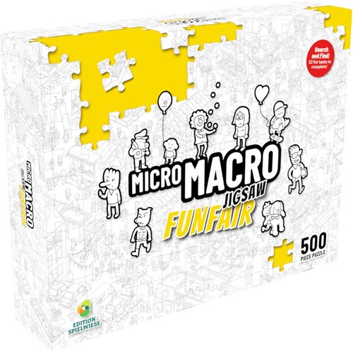 EDSMMJ01 MicroMacro Jigsaw: Funfair 500 Piece Puzzle published by Edition Spielwiese