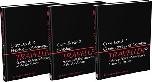 FFE0300SC Traveller5 RPG: Core Rules Set (Slipcase Edition) published by Far Future Enterprises