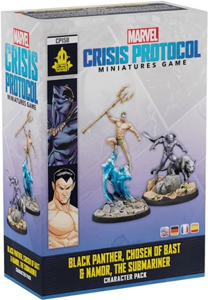 3!FFGCP158 Marvel Crisis Protocol Miniatures Game: Black Panther Chosen Of Bast And Namor The Sub-Mariner published by Fantasy Flight Games