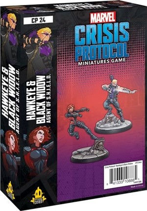 FFGMSG24 Marvel Crisis Protocol Miniatures Game: Hawkeye And Black Widow published by Atomic Mass Games