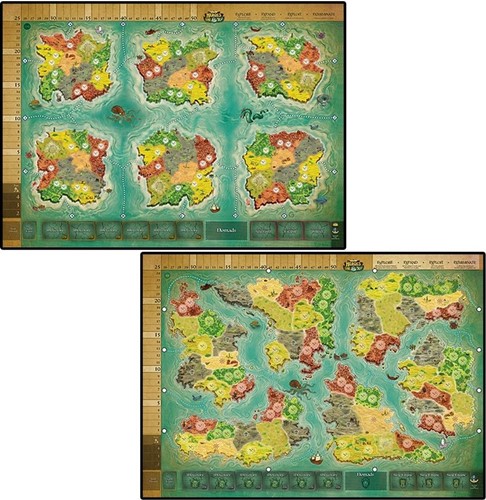 GAMHLASA04 Heroes Of Land Air And Sea Board Game: Two Worlds Game Mat published by Gamelyn Games