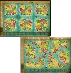 3!GAMHLASA04 Heroes Of Land Air And Sea Board Game: Two Worlds Game Mat published by Gamelyn Games