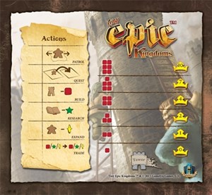 GAMT301TEKMAT Tiny Epic Kingdoms Card Game: Action Tower Mat published by Gamelyn Games