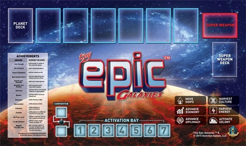 GAMT501TEGMAT Tiny Epic Galaxies Card Game: Game Mat published by Gamelyn Games