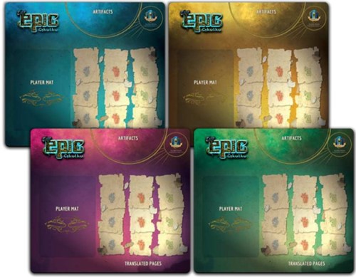 GAMTECTA02 Tiny Epic Cthulhu Card Game: 4 Pack Player Mats published by Gamelyn Games