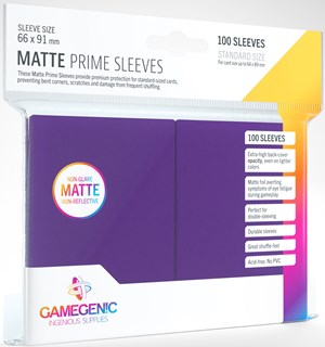 GGS11033 100 x Purple Matte Standard Card Sleeves 63.5mm x 88mm (Gamegenic) published by Gamegenic