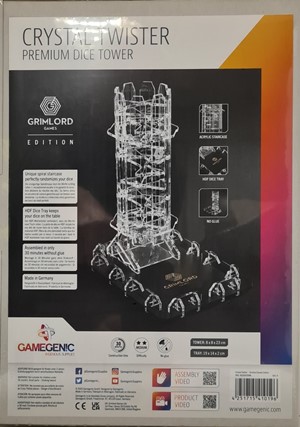 2!GGS60030ML Crystal Twister: Premium Dice Tower (Grimlord Edition) published by Gamegenic