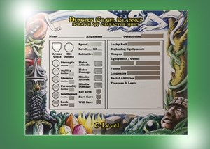 GMG5150 Dungeon Crawl Classics RPG: 0-Level Scratch Off Character Sheets published by Goodman Games
