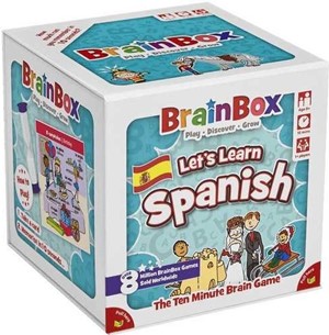 2!GRE124457 BrainBox Game: Let's Learn Spanish (Refresh 2022) published by Green Board Games