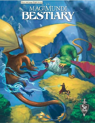 INX5EHC Dungeons And Dragons RPG: Magimundi Bestiary (Hardcover) published by Inexorable Media