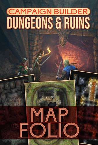 KOB6067 Dungeons and Ruins: Campaign Builder Map Folio published by Kobold Press