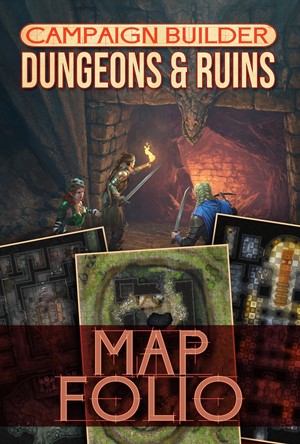 KOB6067 Dungeons and Ruins: Campaign Builder Map Folio published by Kobold Press