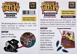 2!KTG9004 Maple Valley Board Game: Roaming Raven And Feathered Friends Mini Expansion published by Kids Table Board Gaming
