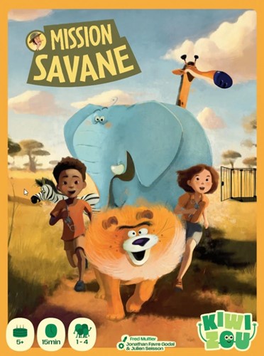 KW25003 Mission Savane Board Game published by Kiwi Zou